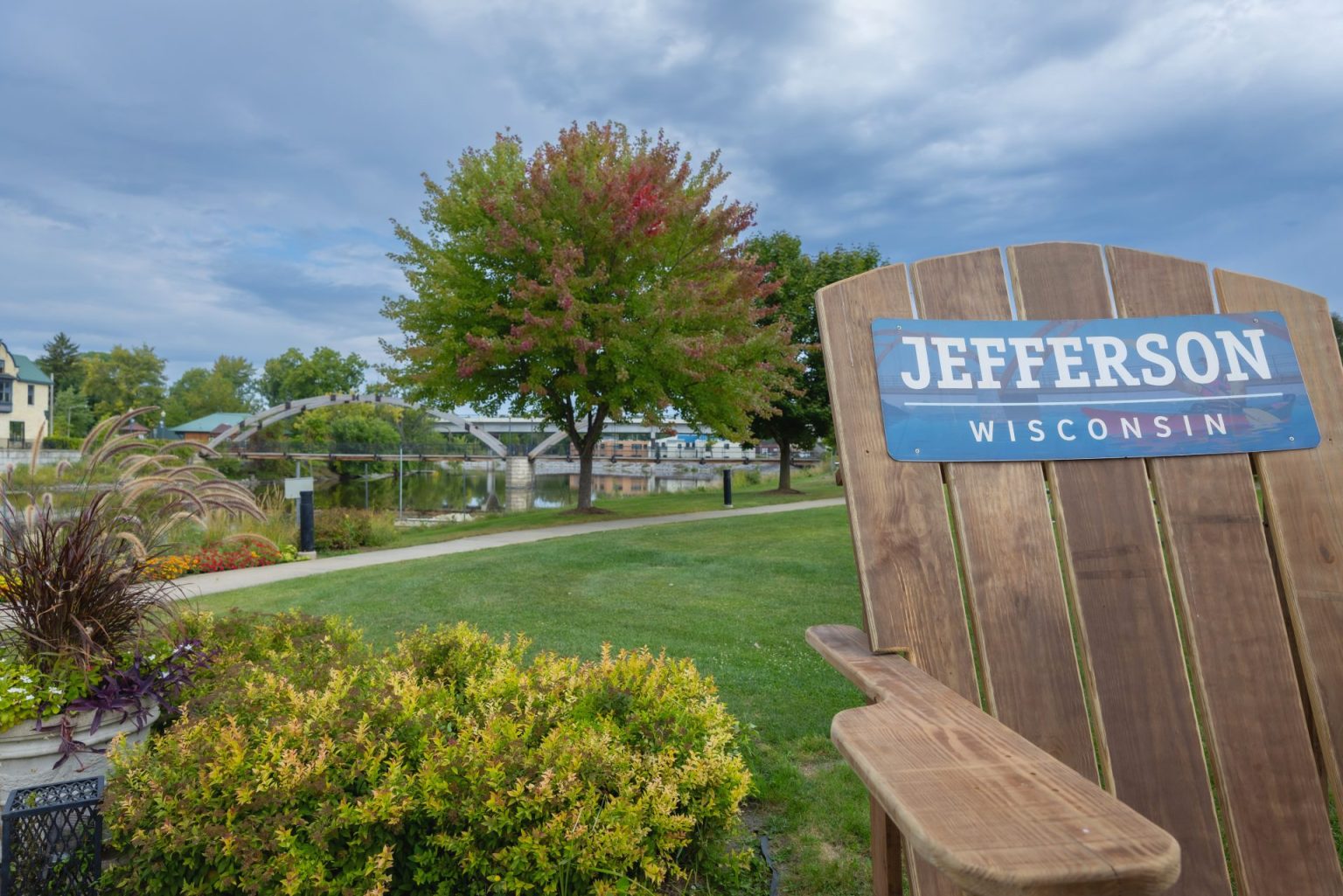 Chair With Jefferson Sign on it